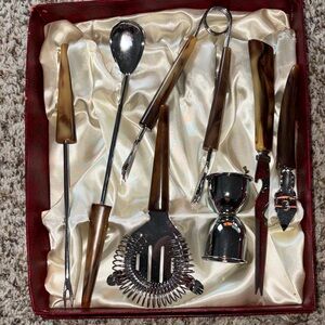 Sheffield Bakelite Vintage Bar Tool Set
